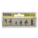 Lot de 6 voyageurs dont 5 assis et 1 debout Noch 15240 - HO 1:87 - 2