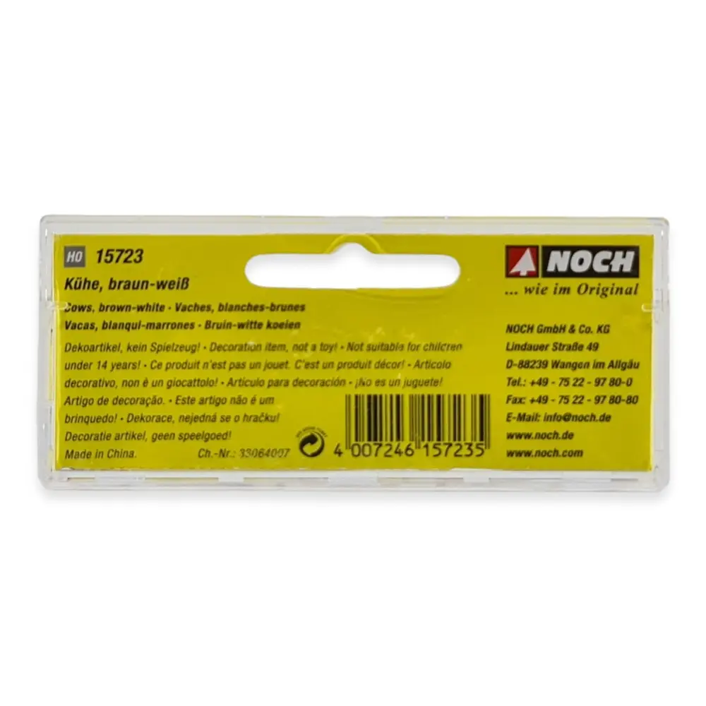 Pack de 7 vaches brunes et blanches NOCH 15723 - HO : 1/87ème - 3