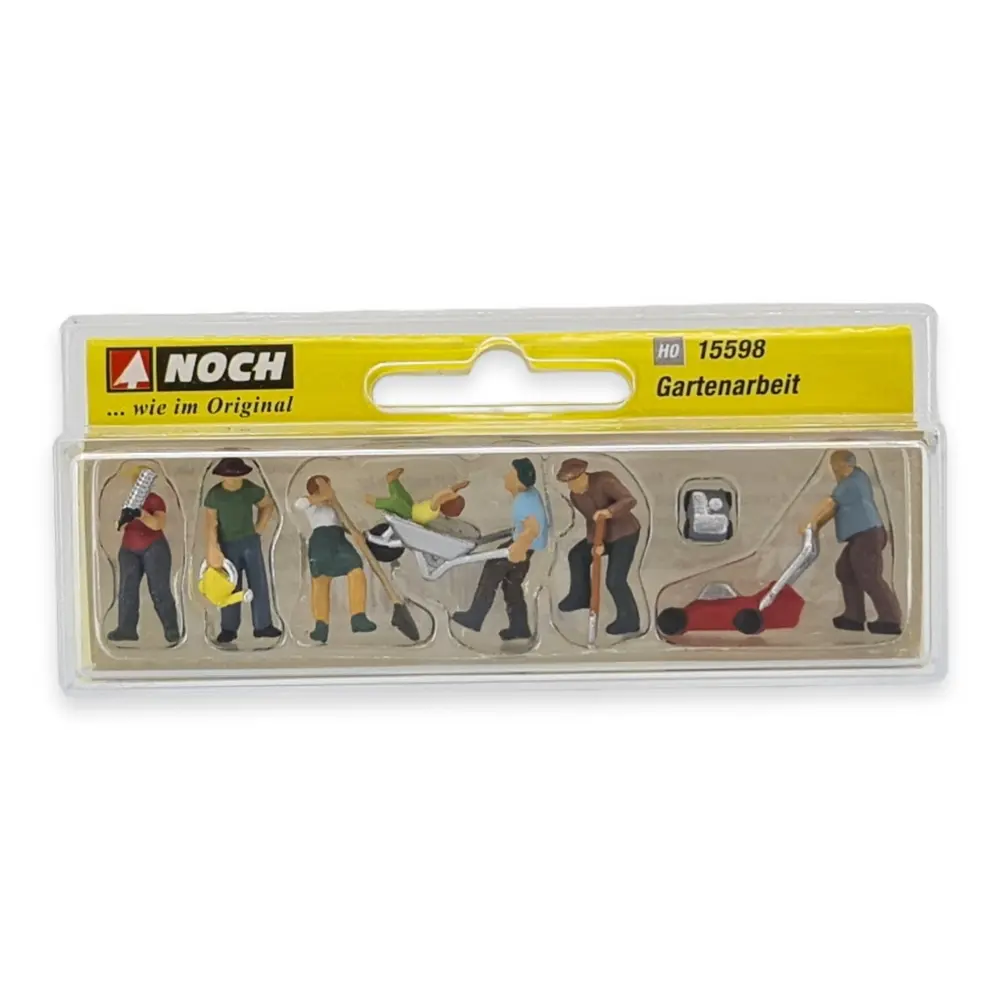 Lot 7 personnages "Entretien du jardin" & accessoires NOCH 15598 HO 1/87 - 3