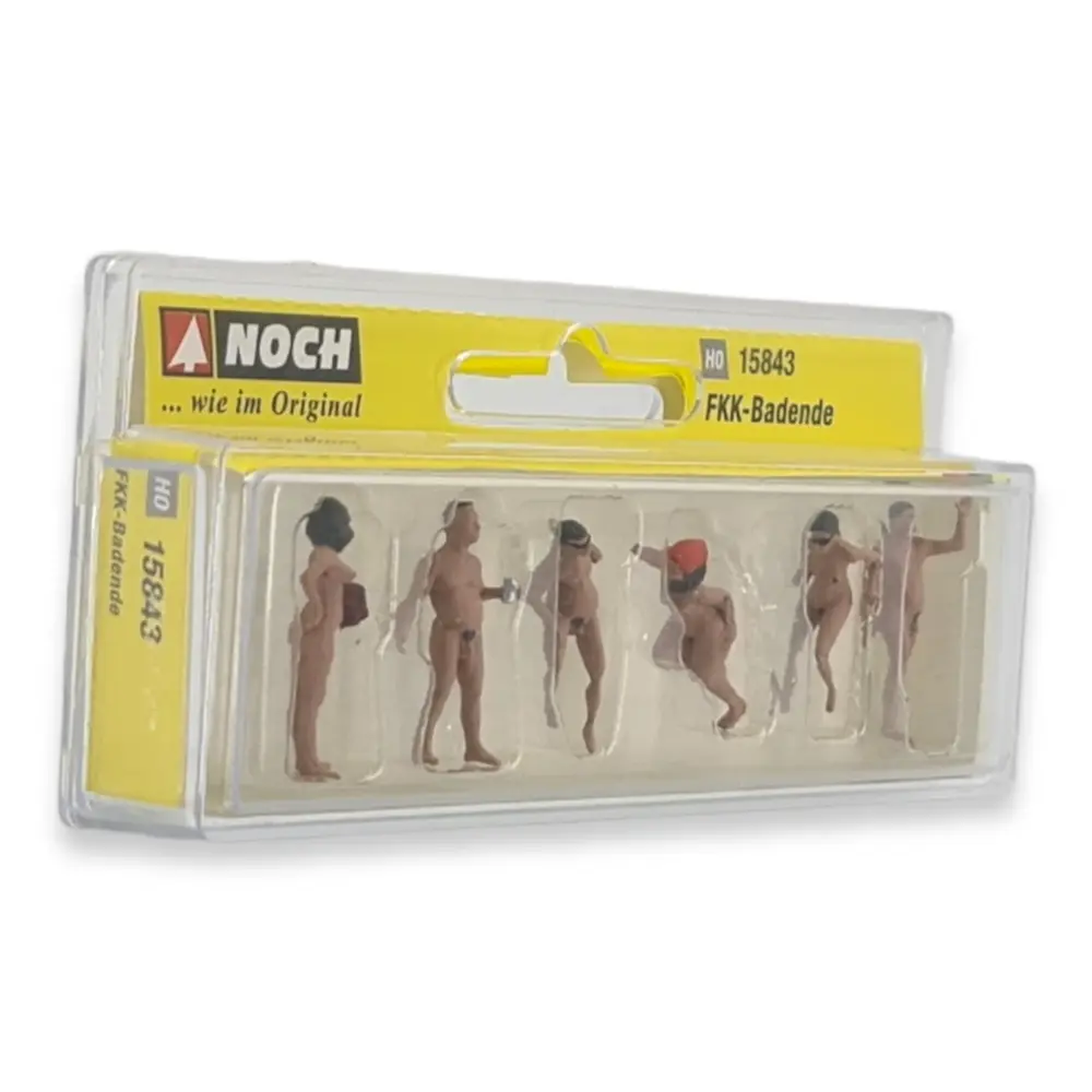 Lot de six figurines miniatures de naturistes NOCH 15843 - HO 1/87 - 2