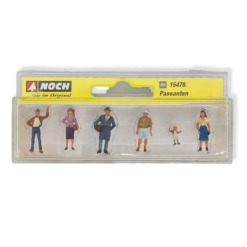 Lot de 6 piétons dont 2 femmes 3 hommes et 1 enfant NOCH 15478 - HO 1/87 - 2