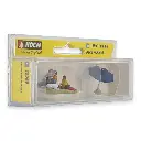 Lot de 4 personnages "pique-nique en famille" NOCH 15599 HO 1/87 - 2