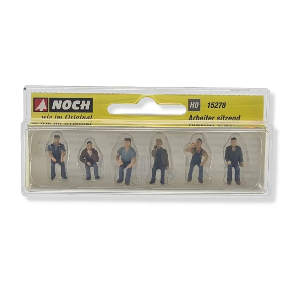Lot de 6 personnages / ouvriers assis - Noch 15278 - HO 1/87 - 2