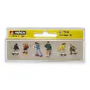 Lot de 6 personnages en skateboard NOCH 15889 - HO : 1/87 - 3