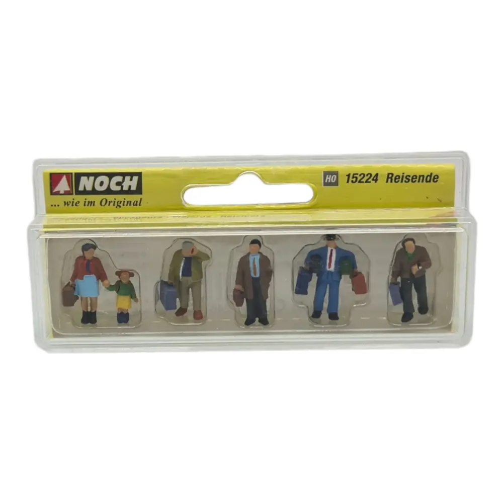 Lot de 5 voyageurs avec valises NOCH 15224 - HO 1/87 - 2