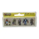 Lot de 5 voyageurs avec valises NOCH 15224 - HO 1/87 - 2