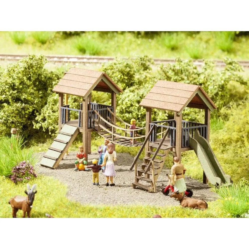 Aire de jeux d'aventure - LaserCut - NOCH 14367 - HO 1/87 - 110x37x45mm - 2