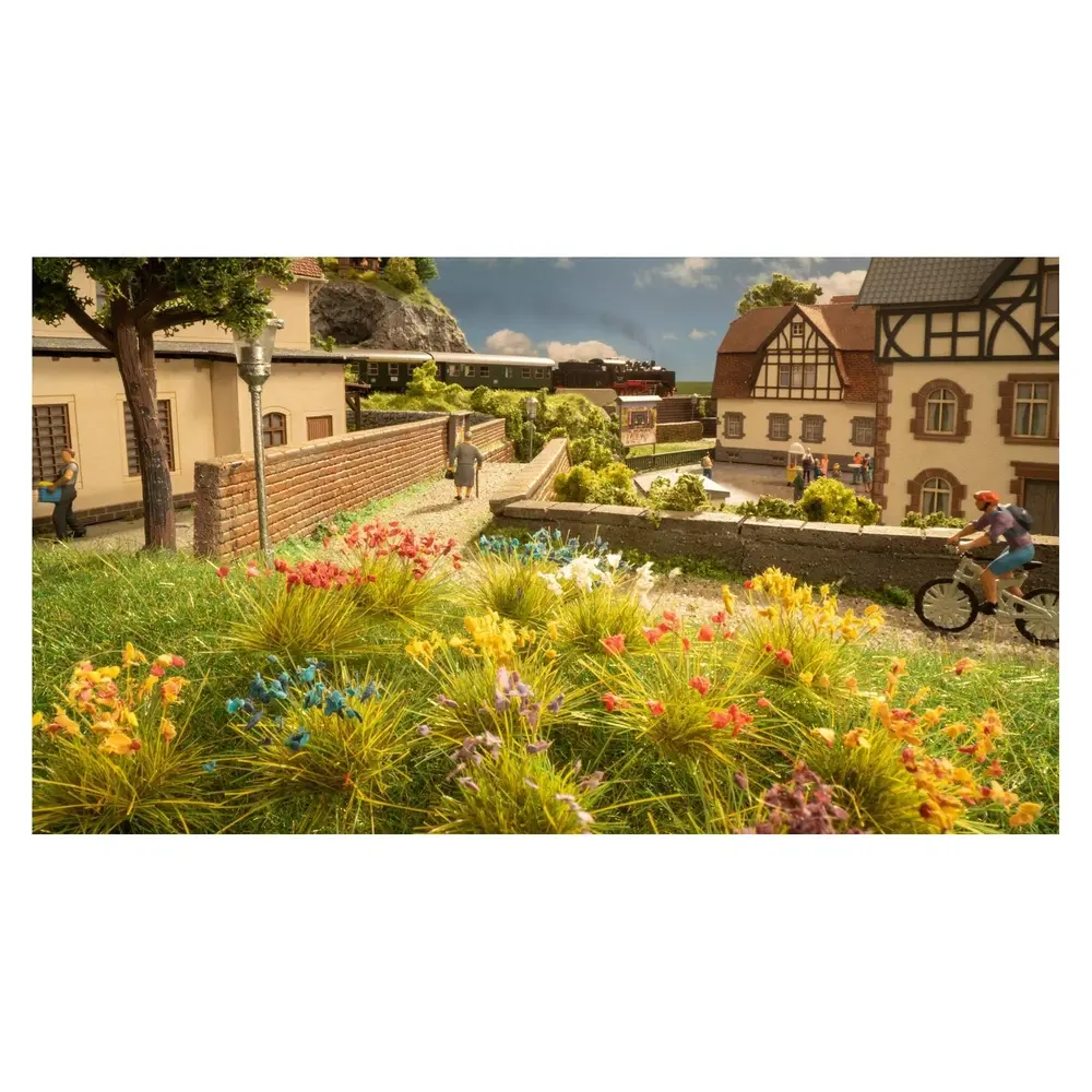 Lot 250 touffes de fleurs - 5 couleurs NOCH 06805 - HO 1/87 - 3