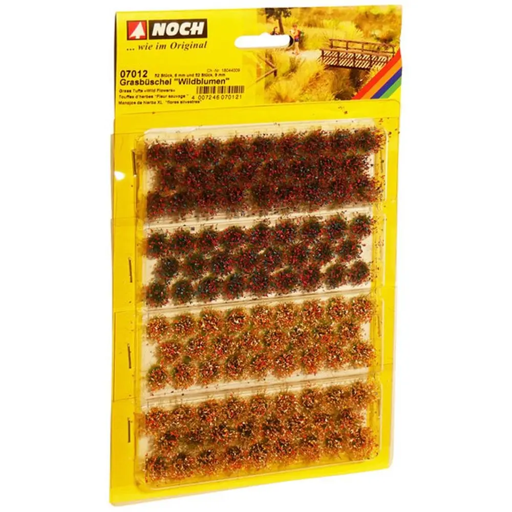 Lot 104 -2 x 52- touffes d'herbes "Fleurs sauvages"  6mm - HO 1/87 - NOCH 07012 - 2