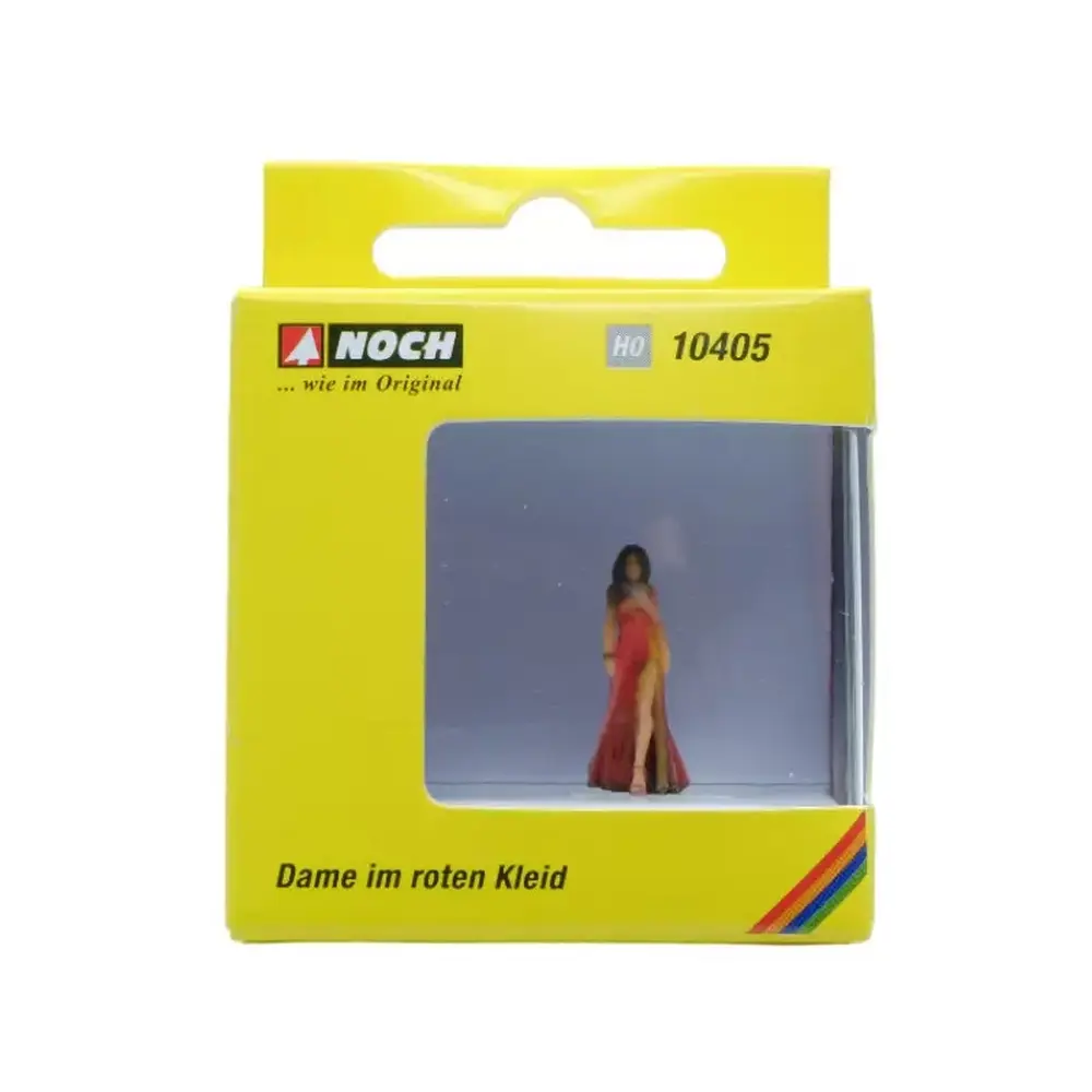Femme avec robe longue rouge - HO 1/87 - NOCH 10405 - 2