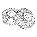 Roues d'origine (x2) pour Hyper Go - MJX 16300C - 1/16 - 2