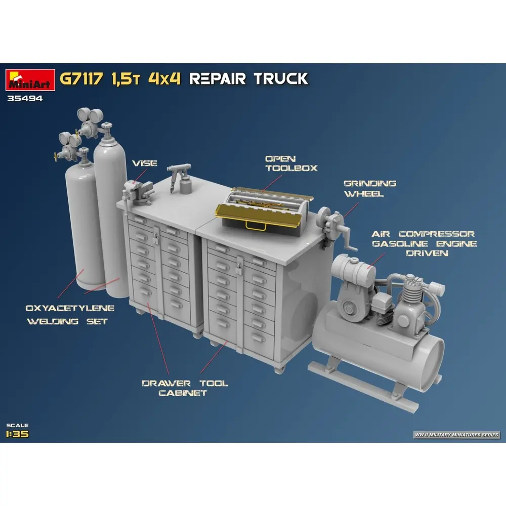 Camion atelier G7117 1.5t - MINIART 550035494 - 1/35 - 11