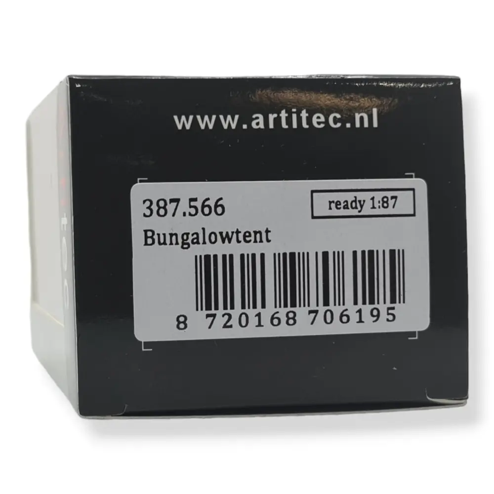 Une tente bungalow en toile beige et bleu - Artitec 387.566 - HO 1/87   - 5