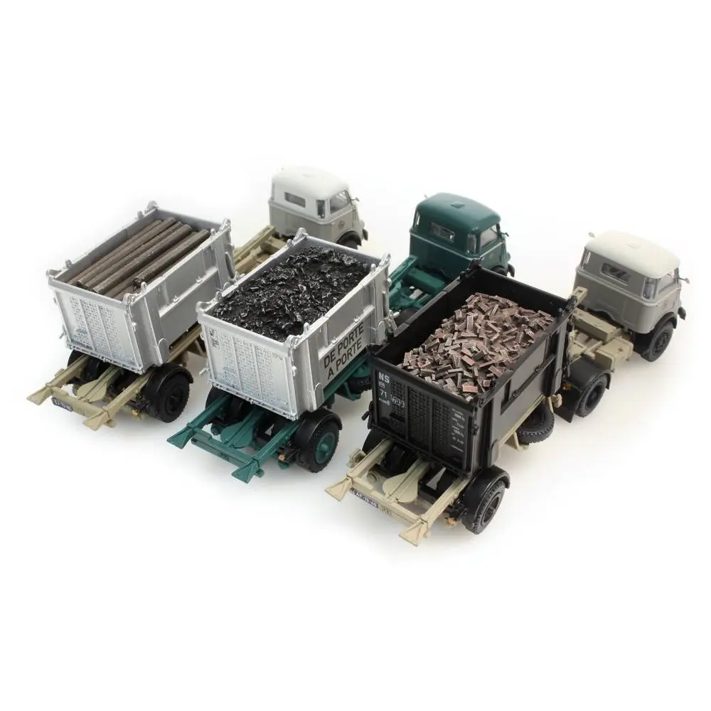 Chargement de conteneur de fret : charbon, poutres, gravats - Artitec 487.801.02 - HO 1/87 - 4