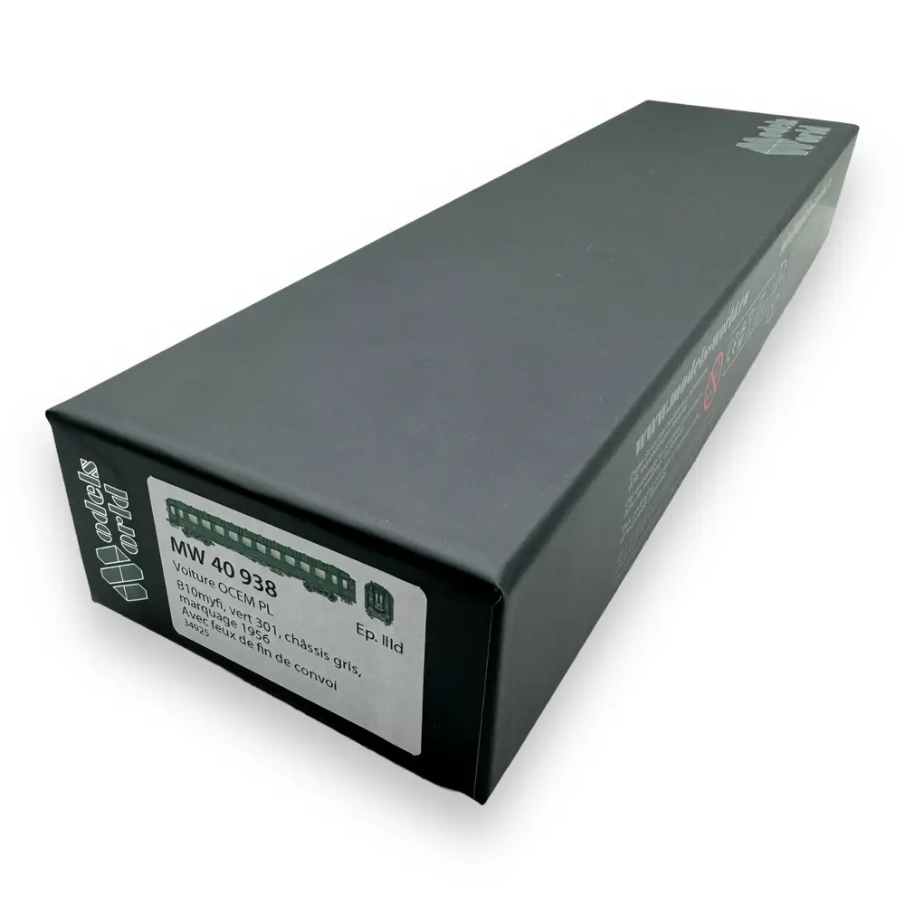 Voiture OCEM parois-lisses B10myfi - Models World 40938 - HO 1/87 - SNCF - Ep III - 2R - 4