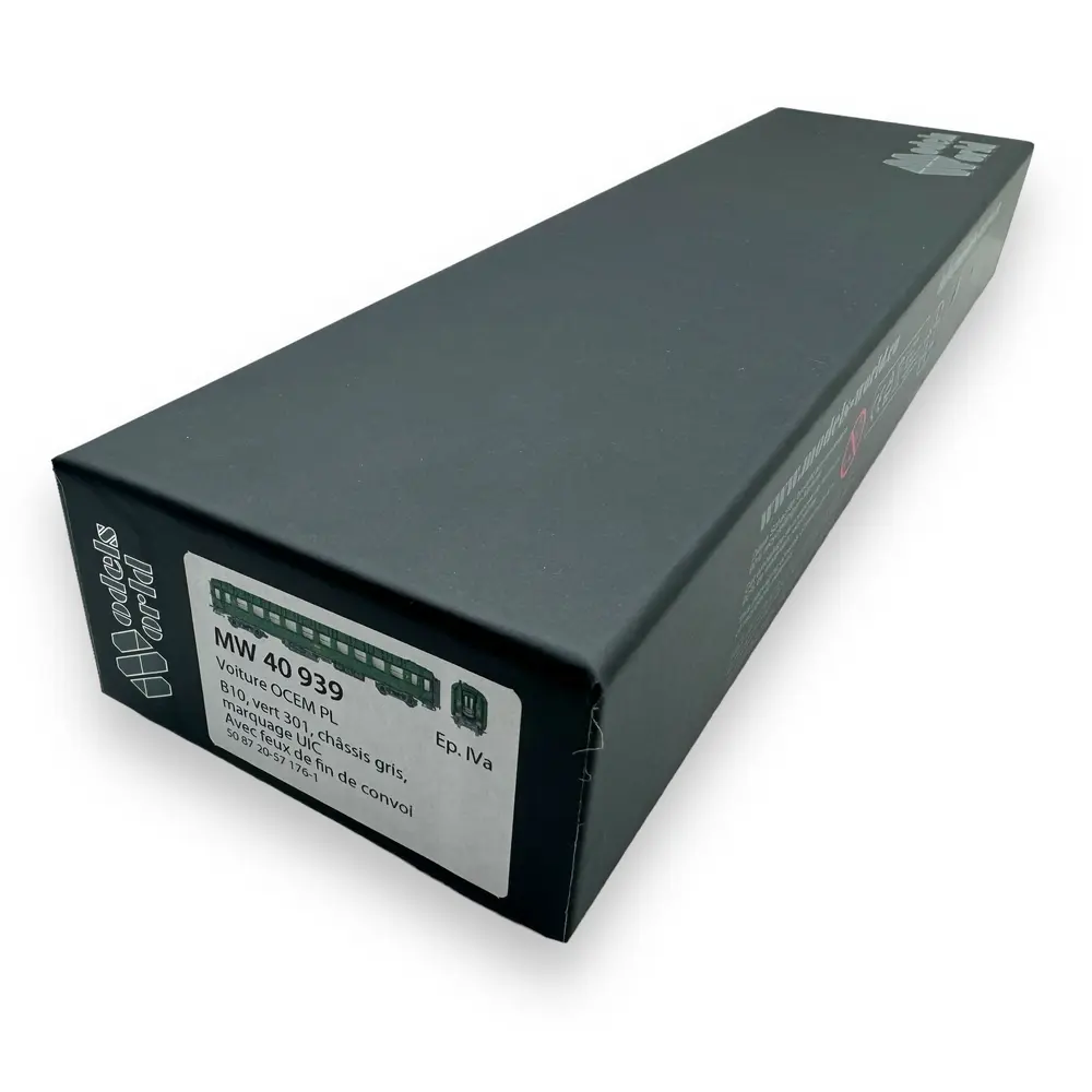 Voiture voyageurs Ocem parois-lisses B10 - Models World 40939 - HO 1/87 - SNCF - Ep IV - 2R - 4