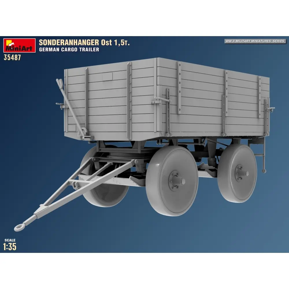 Remorque allemande Sonderanhänger Ost 1,5t  - MINIART 550035487 - 1/35 - 2