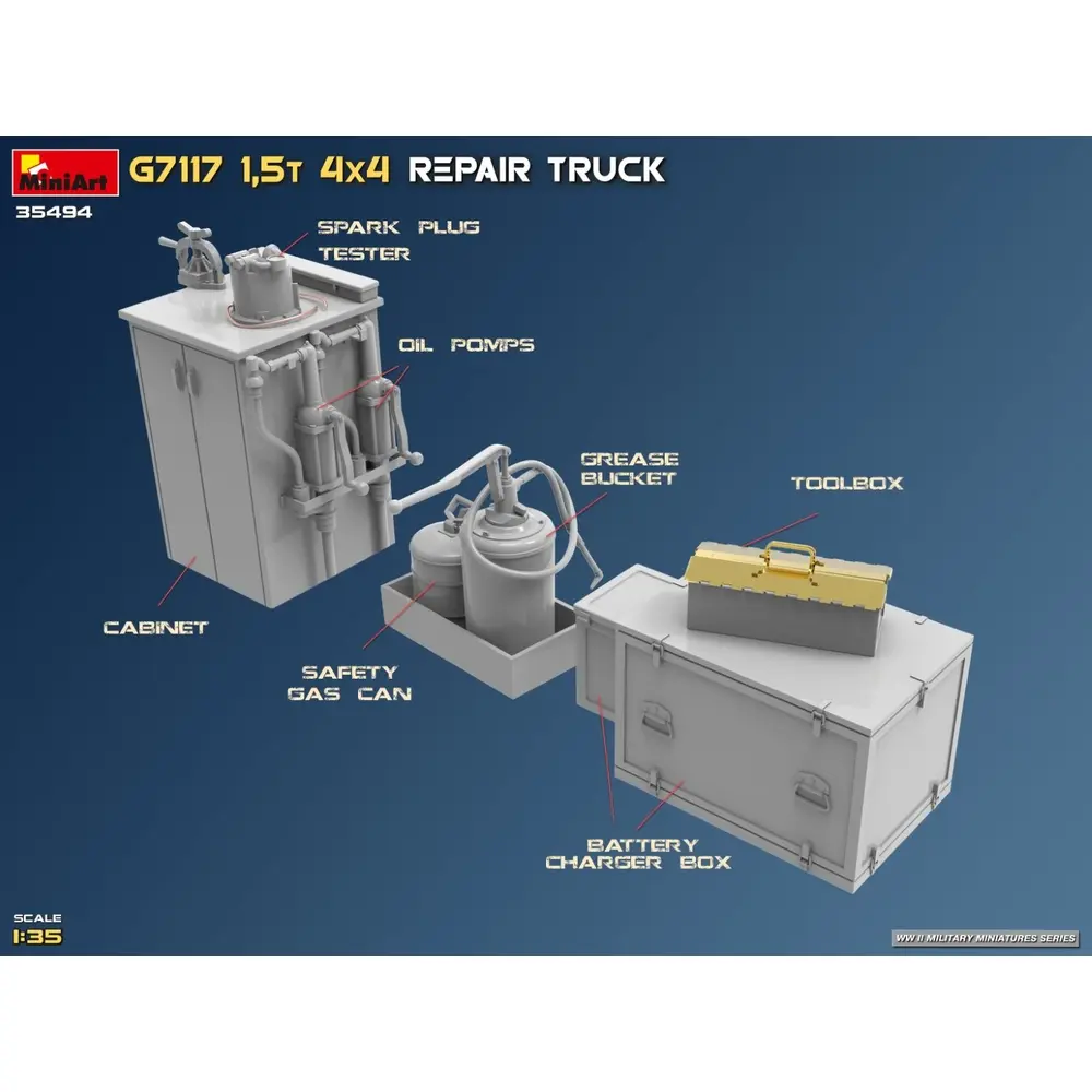 Camion atelier G7117 1.5t - MINIART 550035494 - 1/35 - 9