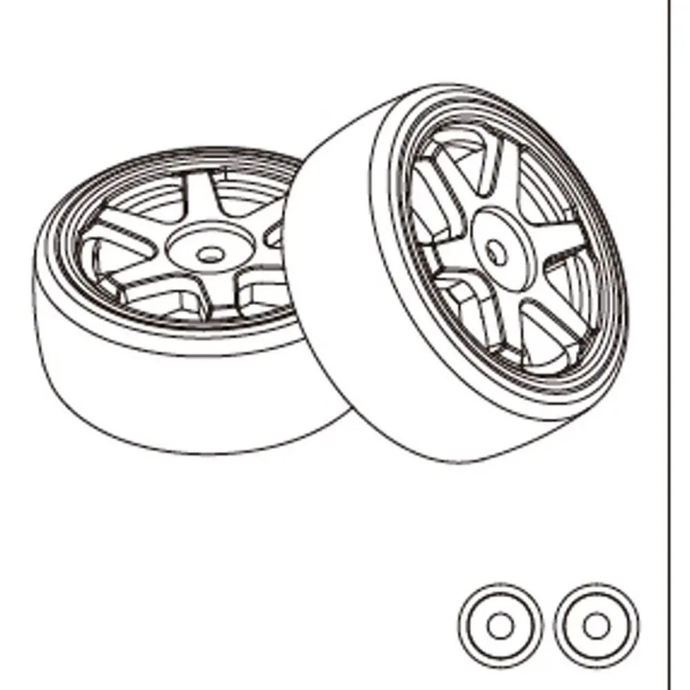 Roues plastique de drift pour Hyper Go - MJX 1415C - 1/14 - 2