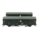 Set 2 FOURGONS bagages Dd2ai Vert 301 - MODELS WORLD 30318 - SNCF - HO 1/87 - EP IVa - 2