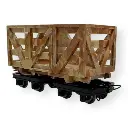 Wagon à bestiaux à 4 essieux - Minitrains 3008 - HOe 1/87 - 2