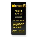 2 rails droits de 77mm - Minitrains 9301 - HOe 1/87  - 3