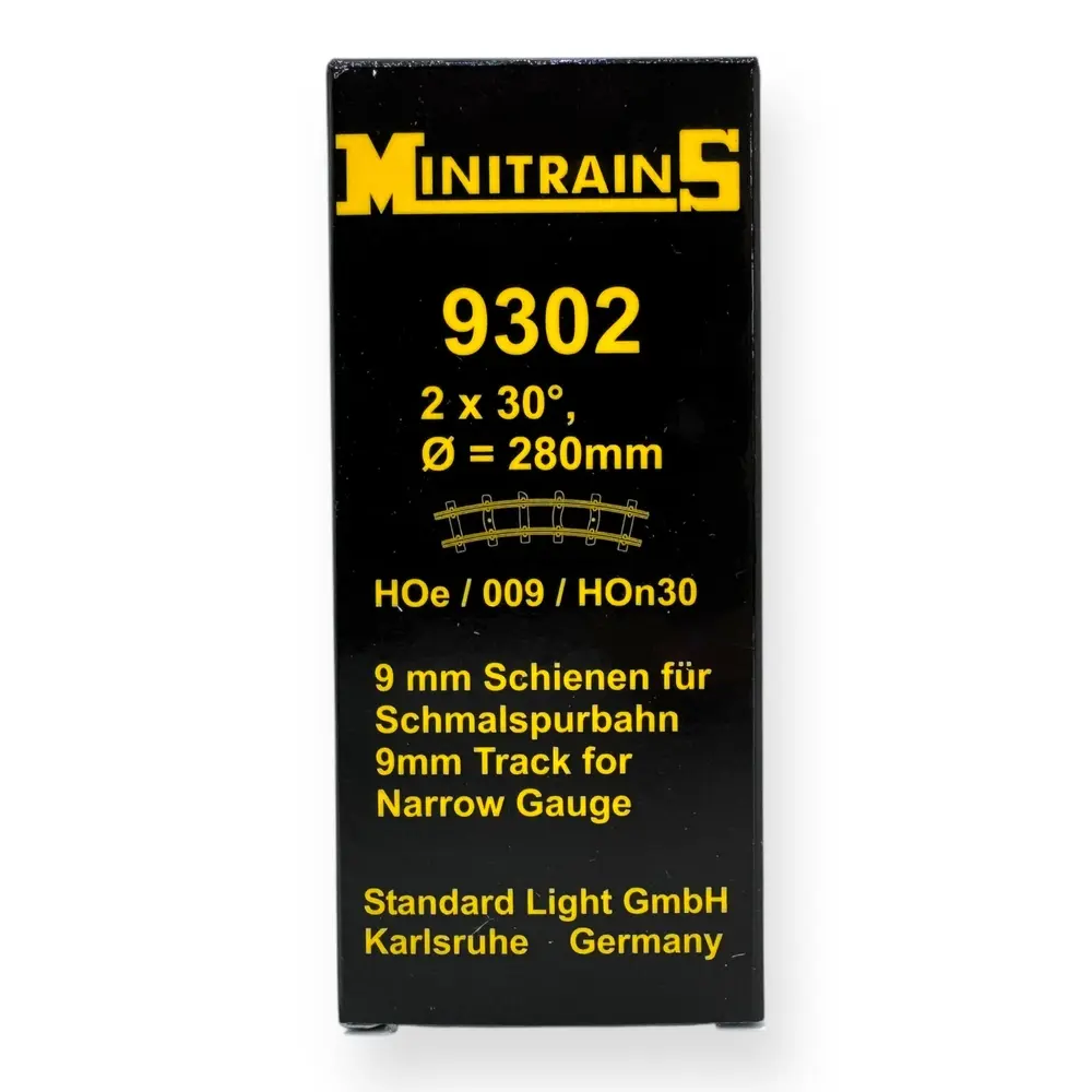 Lot 2 Rails Courbes - Rayon 140MM - Angle 30° - Minitrains 9302 - Code 83 - HOe 1/87  - 3