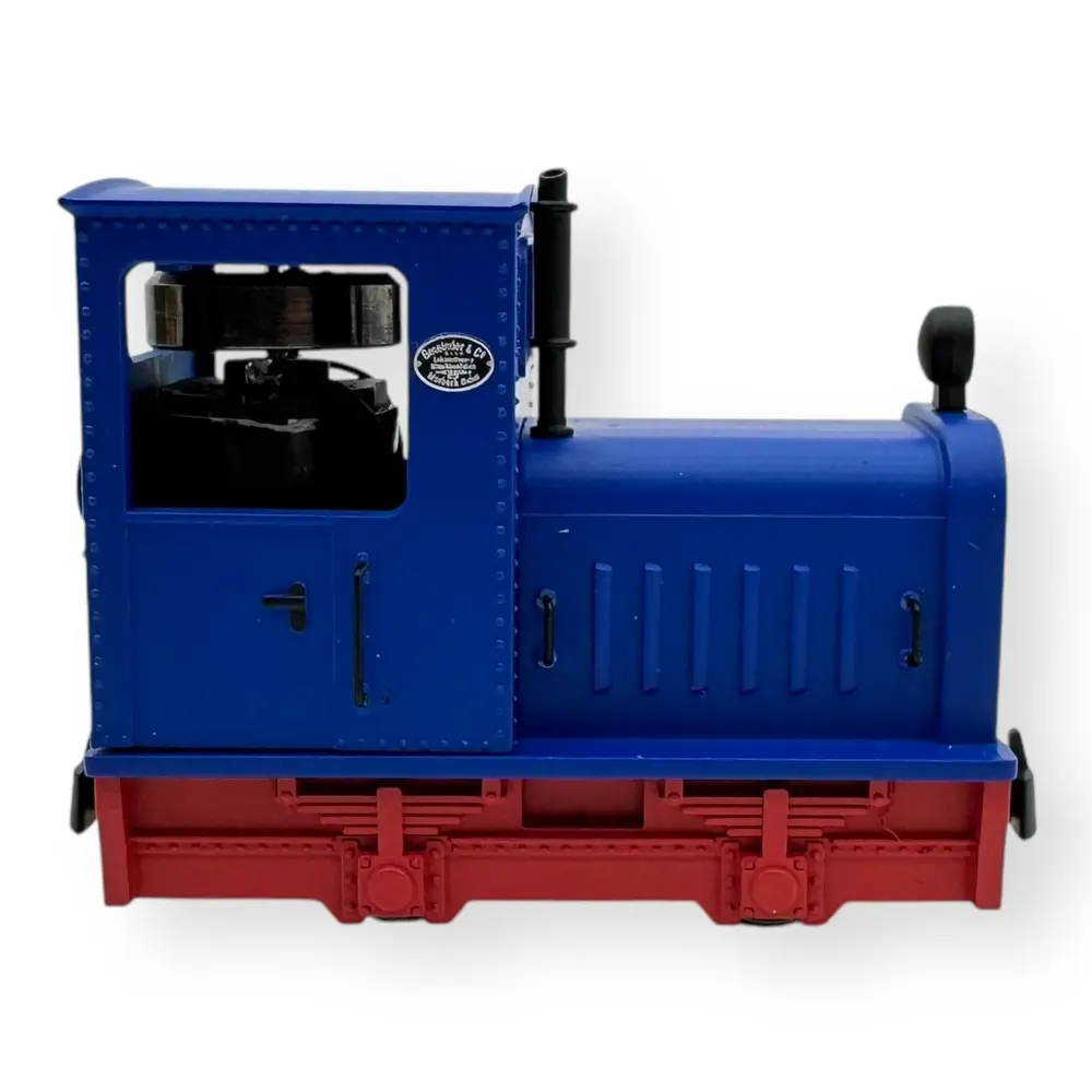 Locomotive Gmeinder en bleu avec châssis rouge - Minitrains 5013 - HOe 1/87 - 3