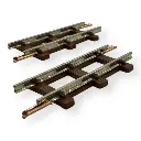 2 rails droits de 38,5 mm - Minitrains 9315 - HOe 1/87 - 2