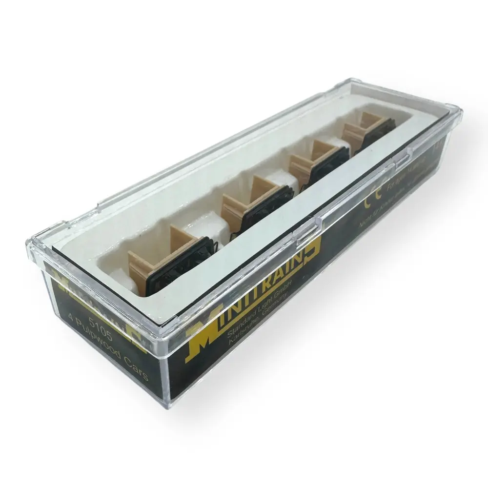 4 wagonnets à pâte à bois - Minitrains 5105 - HOe 1/87 - 2R - 4