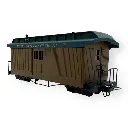 Voiture postale Fiddletown & Copperopolis marron, avec lettres - Minitrains 5164 - HOe 1/87 - 2R - 2