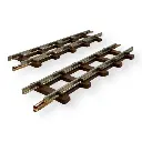 2 rails droits de 66,5mm - Minitrains 9314 - HOe 1/87 - 2