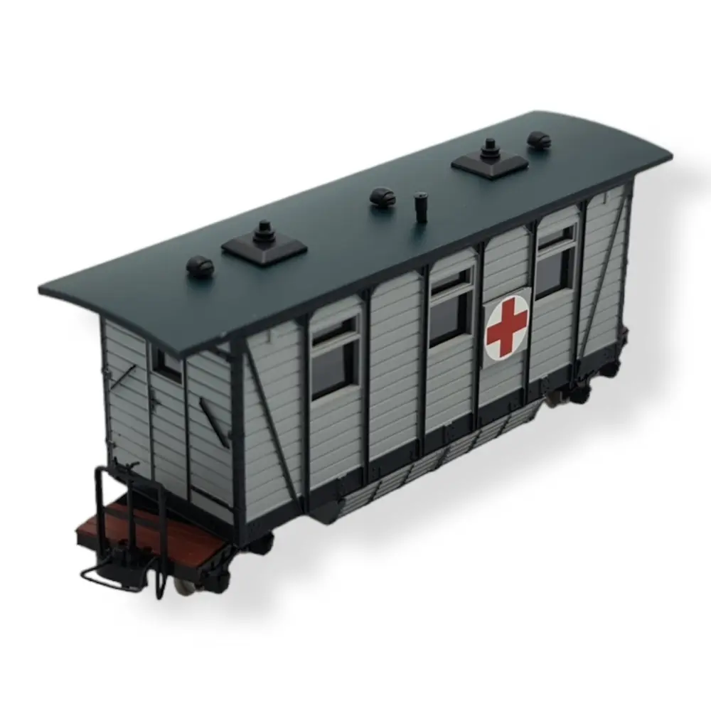 Voiture ferroviaire ambulance - MiniTrains 5135 - HOe 1/87 - 2