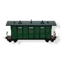 Voiture voyageurs verte MiniTrains 5143 - HOe 1/87 - 3