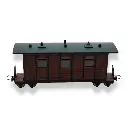 Voiture voyageurs marron MiniTrains 5144 - HOe 1/87 - 3