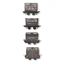 Set 4 wagons marchandises en bois Minitrains 5187 - HOe 1/87 - 3
