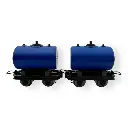 2 wagons citernes bleus - Minitrains 5111 - HOe 1/87 - 2R - 3