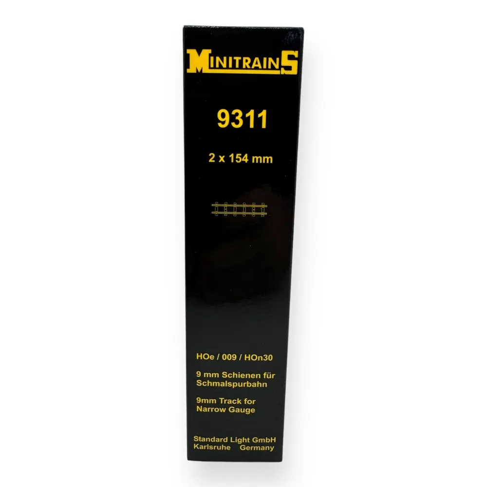 Lot 2 Rails Droits - 154MM - Minitrains 9311 - HOe : 1/87 - Code 83 - 5