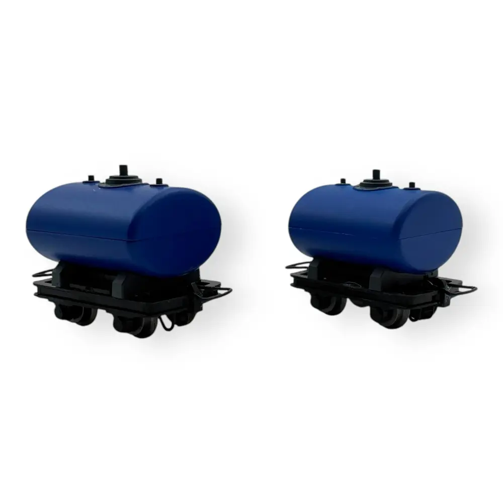 2 wagons citernes bleus - Minitrains 5111 - HOe 1/87 - 2R - 2