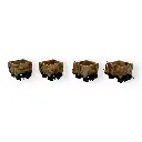 Lot de 4 wagons de chargement - Minitrains 3113 - HOe 1/87 - Ep III - 2
