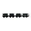 4 wagons bennes - 2 avec et 2 sans frein - Minitrains 3111 - HOe 1/87 - Ep III - 2R - 3
