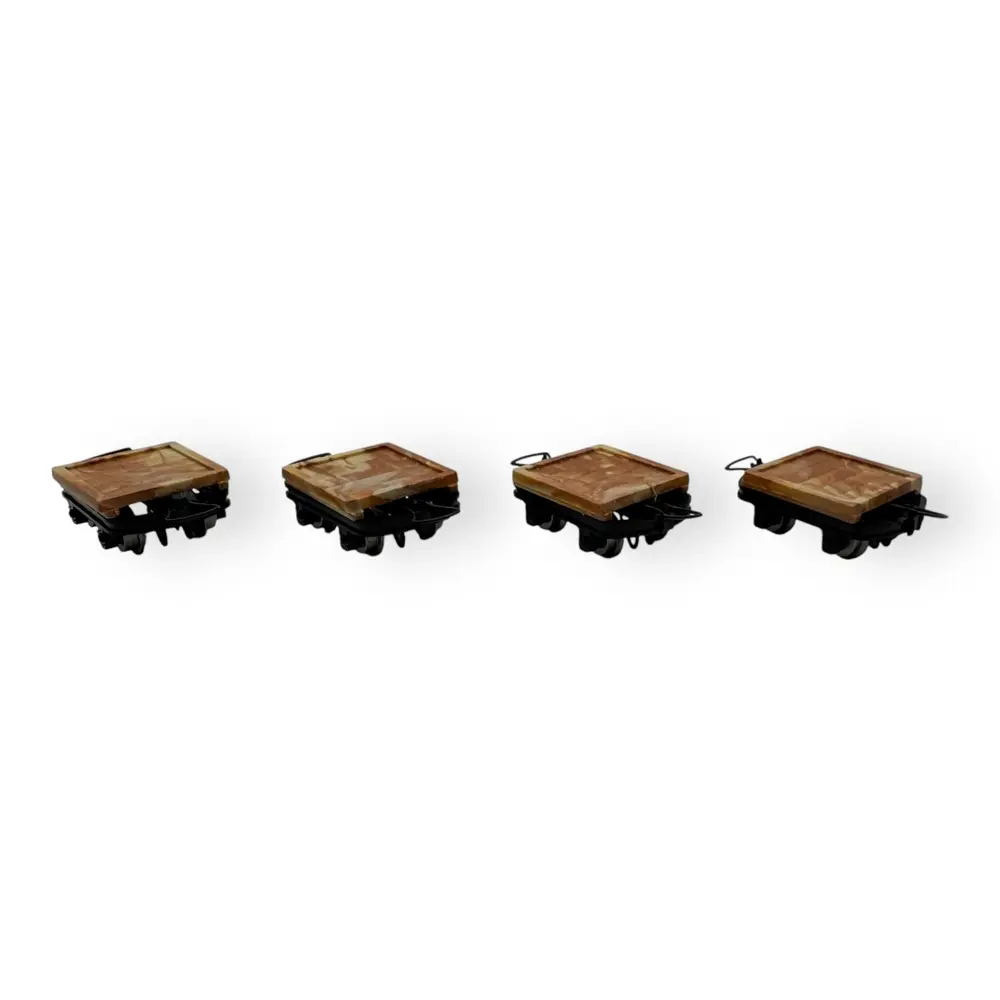 4 wagons plats sans frein - Minitrains 3005 - HOe 1/87 - Ep III - 2