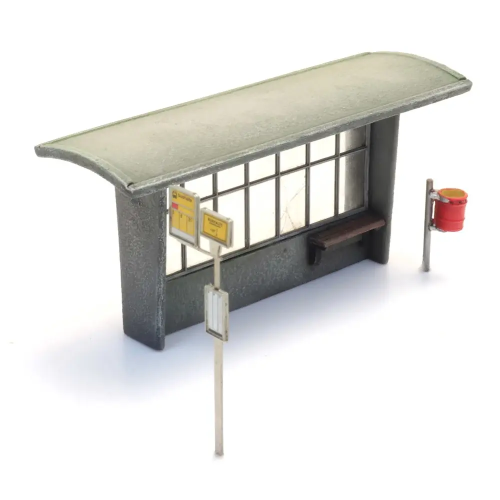 Arrêt de bus des années 1960 et après - Artitec 387.453 - HO 1/87 - 2