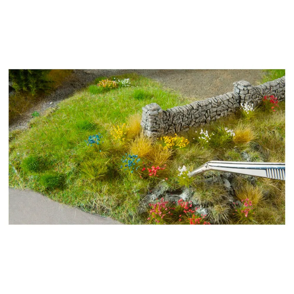 Lot 250 touffes de fleurs - 5 couleurs NOCH 06805 - HO 1/87 - 4