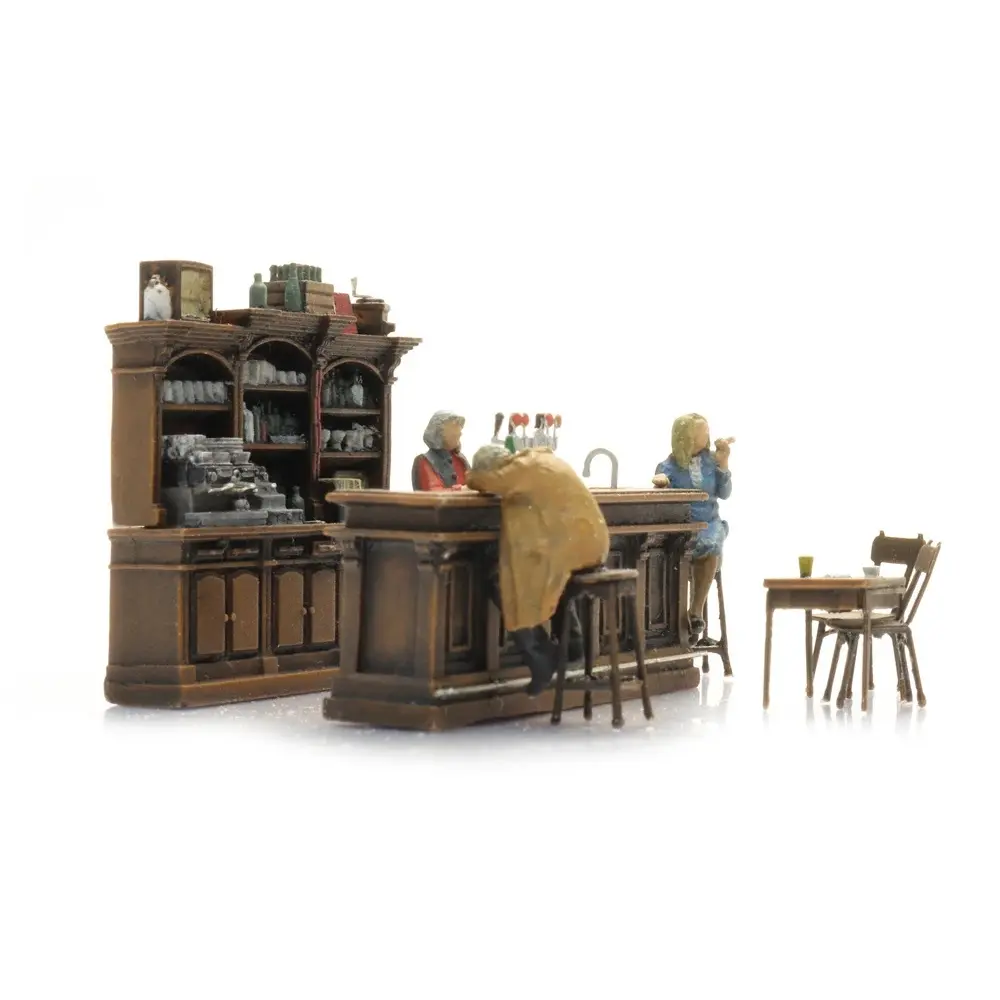 Intérieur de café avec 3 figurines - ARTITEC 387.692 - HO 1/87 - 4