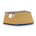 Une tente bungalow en toile beige et bleu - Artitec 387.566 - HO 1/87   - 3