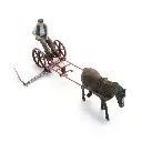Barre de coupe avec cheval + figurine - Artitec 387.610 - HO 1/87   - 2