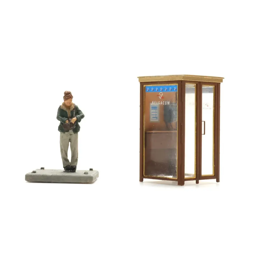 Cabine téléphonique belge - Artitec 387.652 - HO 1/87 - 3