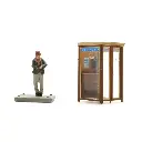 Cabine téléphonique belge - Artitec 387.652 - HO 1/87 - 3