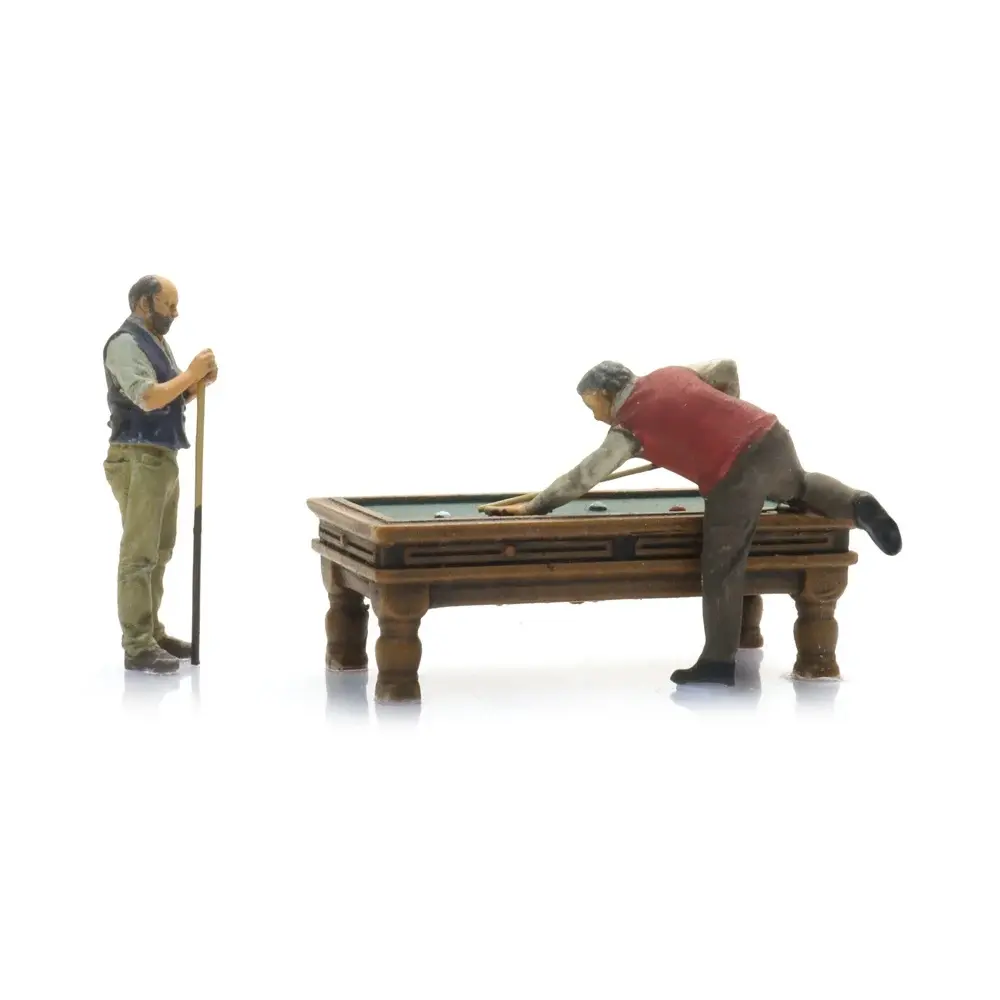 Table de billard et 2 joueurs - Artitec 387.693 - HO 1/87 - 4